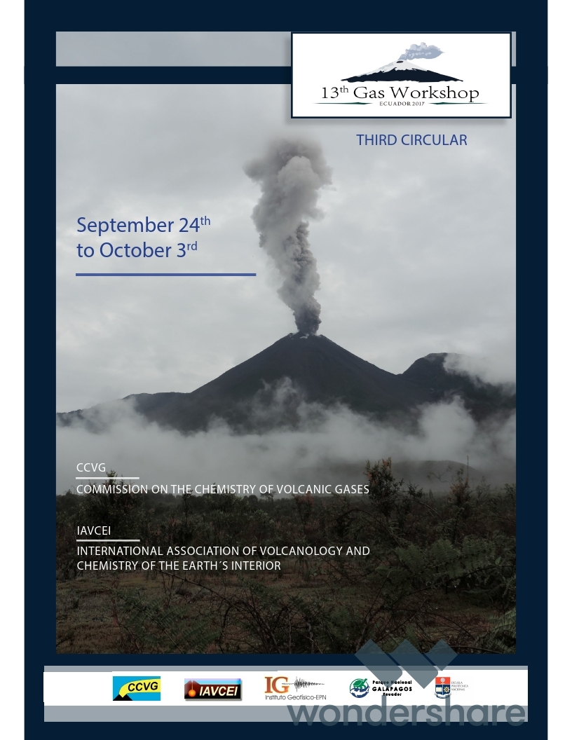 13° Gas workshop in Ecuador, organizzato dalla “Commission on the Chemistry of Volcanic Gases ” (CCVG)