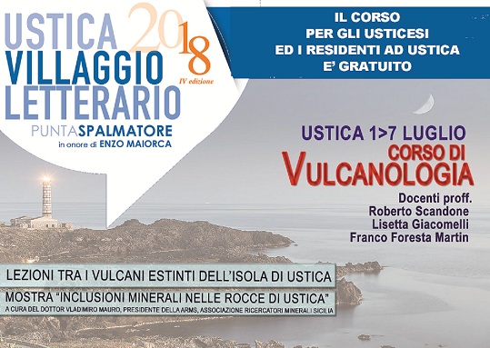 USTICA, dall’1 al 7 luglio 2018 – CORSO VULCANOLOGIA